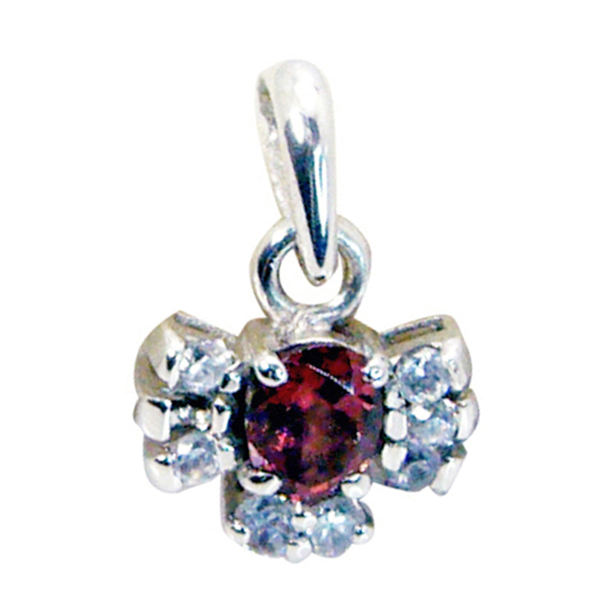 Garnet Tiny Middle Eastern 925 Silver multiple Red Pendant Huvudsaklig produktbild