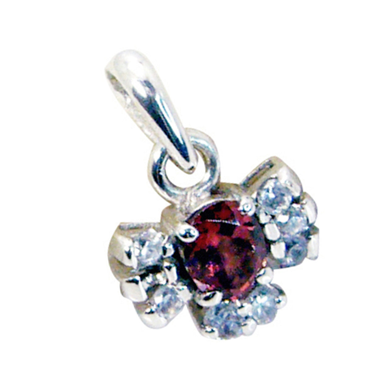 Garnet Tiny Middle Eastern 925 Silver multiple Ava Contemporary Red Pendant Jewelry