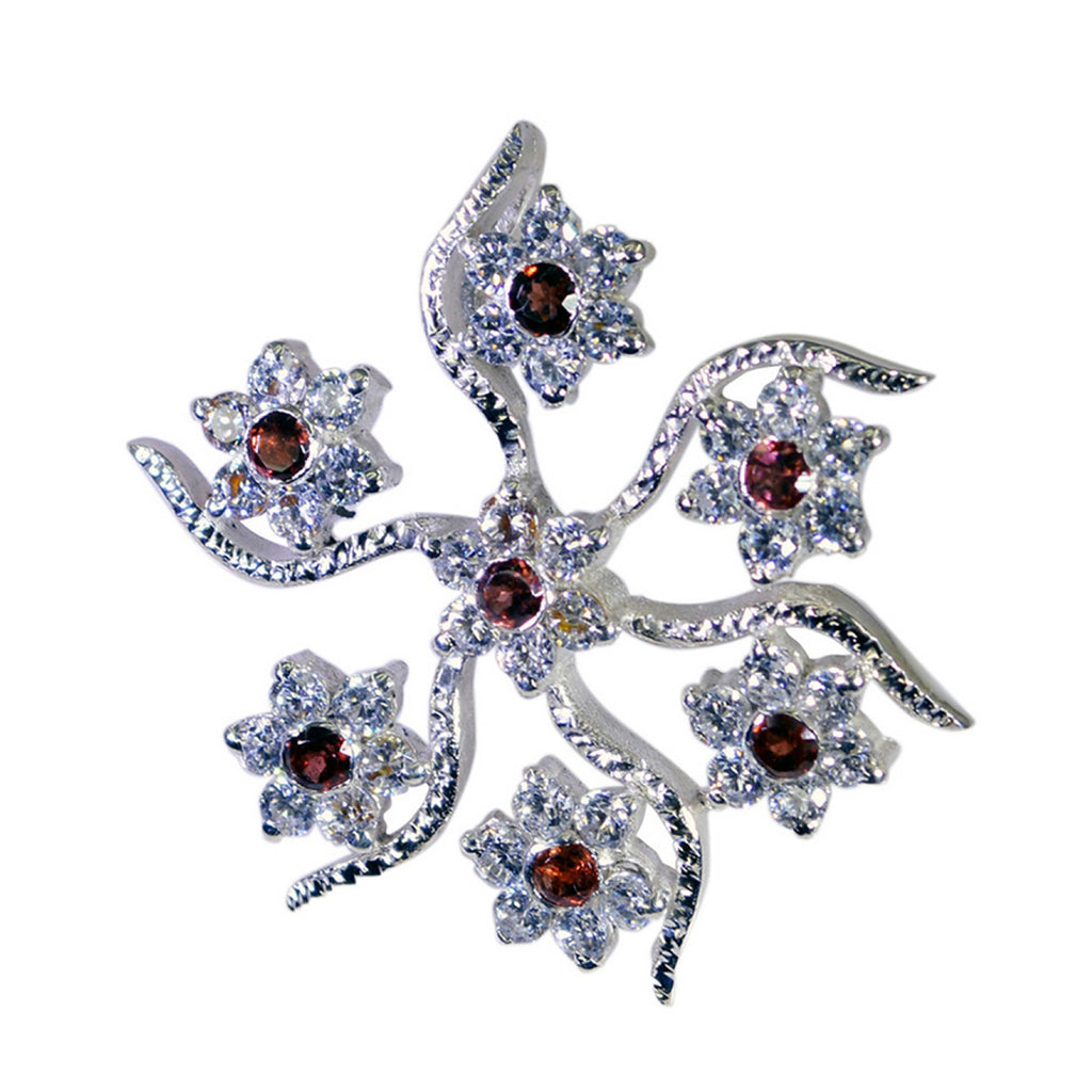 Garnet Statement Australian 92.5 Silver multiple Red Pendant