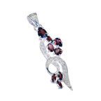 Garnet Classic Indian Silver multiple Putri Engagement Red Pendant Jewelry