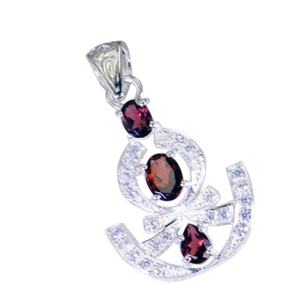 Garnet Classic African Sterling Silver multiple Charlotte wedding Red Pendant Jewellery