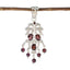 Garnet Whisper-thin Indian Silver multiple Red Pendant