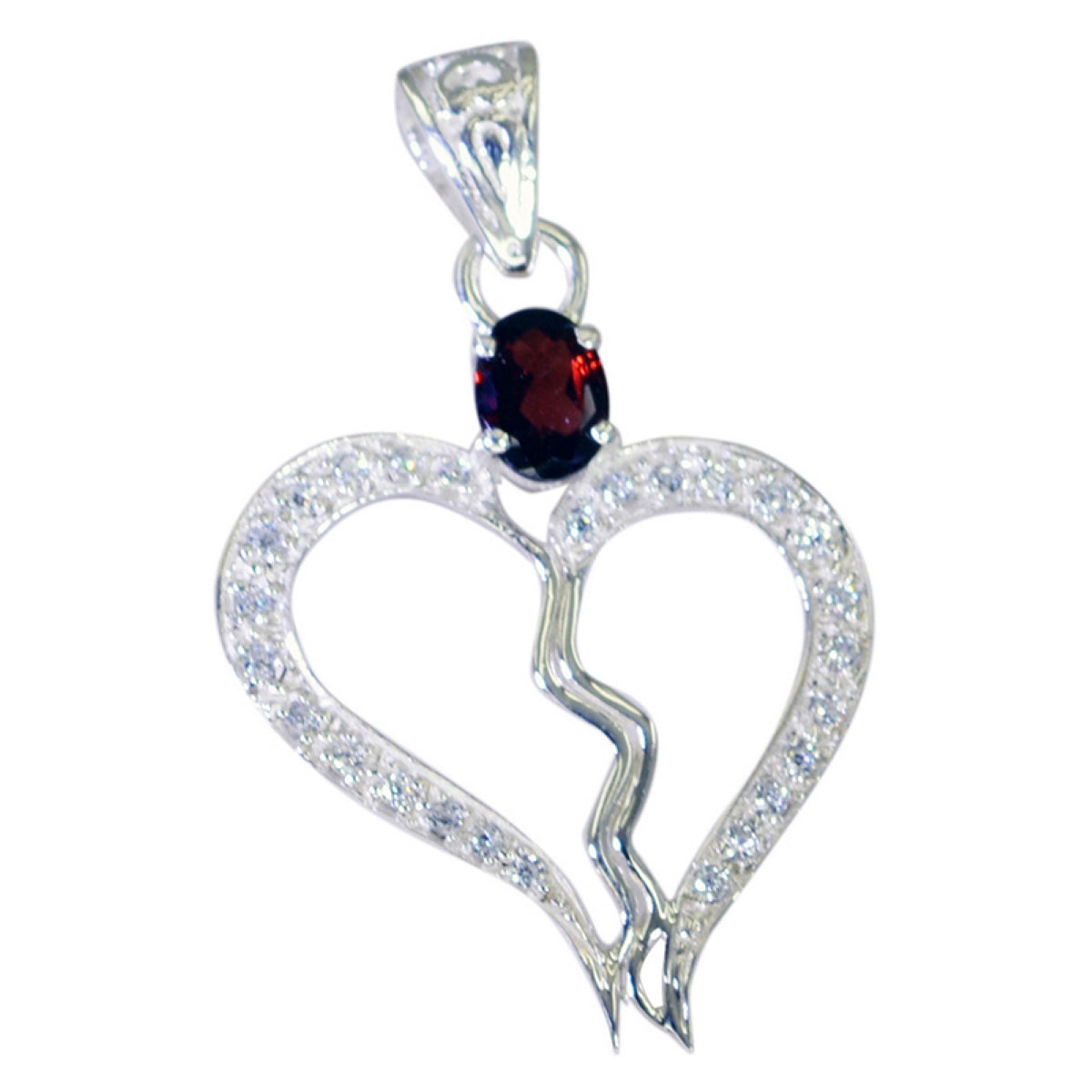 Garnet Whisper-thin Australian Silver multiple Luna propsel Red Pendant Jewelry Второстепенное изображение товара