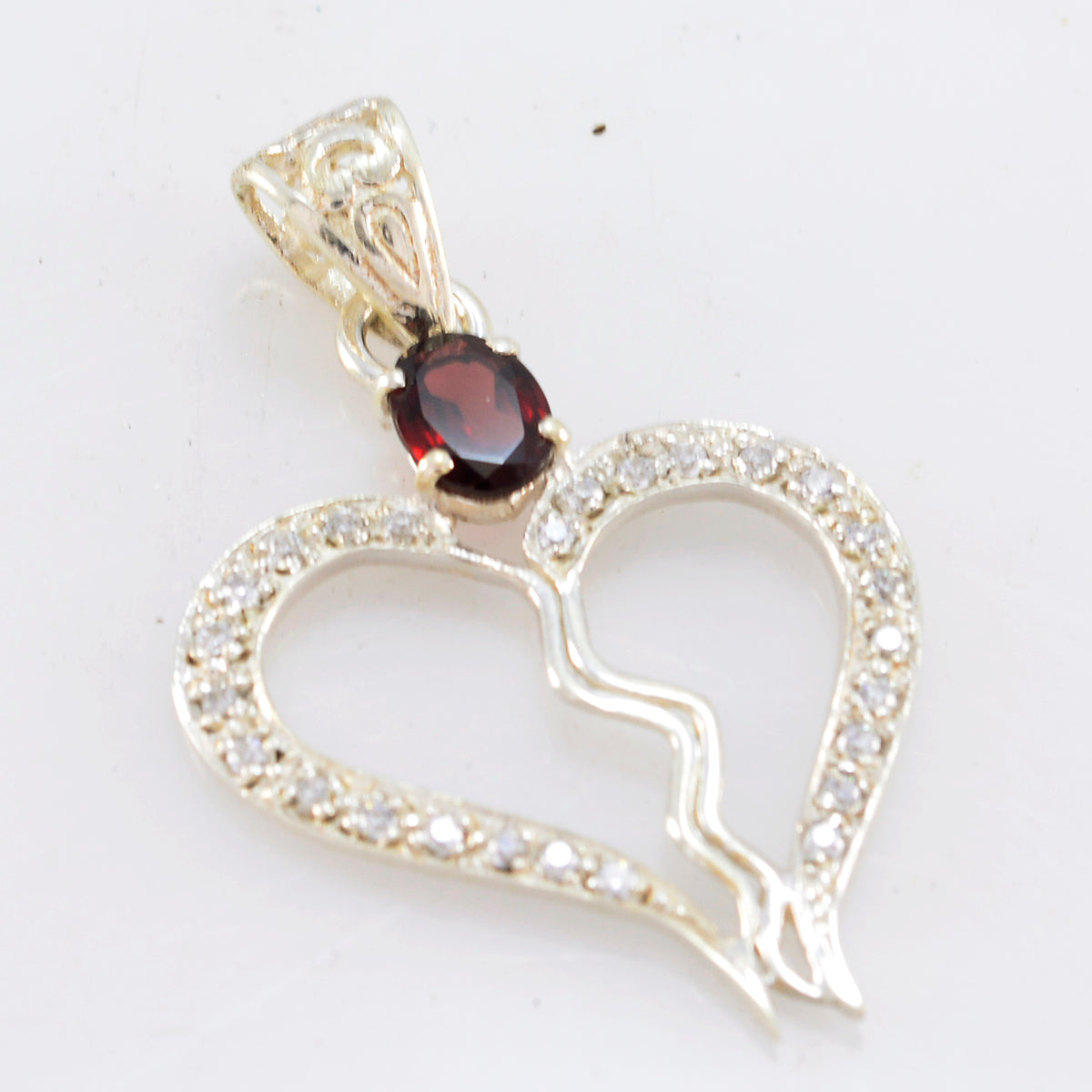 Garnet Whisper-thin Australian Silver multiple Luna propsel Red Pendant Jewelry