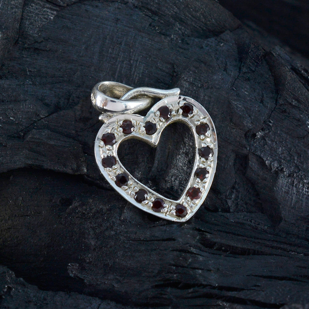 Garnet Delicate Indian Sterling Silver multiple Meera valentine Red Pendant Jewellery