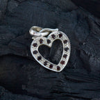 Garnet Delicate Indian Sterling Silver multiple Meera valentine Red Pendant Jewellery