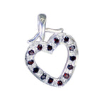Garnet Delicate Indian Sterling Silver multiple Meera valentine Red Pendant Jewellery