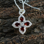 Garnet Classic Middle Eastern 92.5 Silver multiple Victoria Glamorous Red Pendant Jewellery