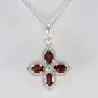 Garnet Classic Middle Eastern 92.5 Silver multiple Victoria Glamorous Red Pendant Jewellery