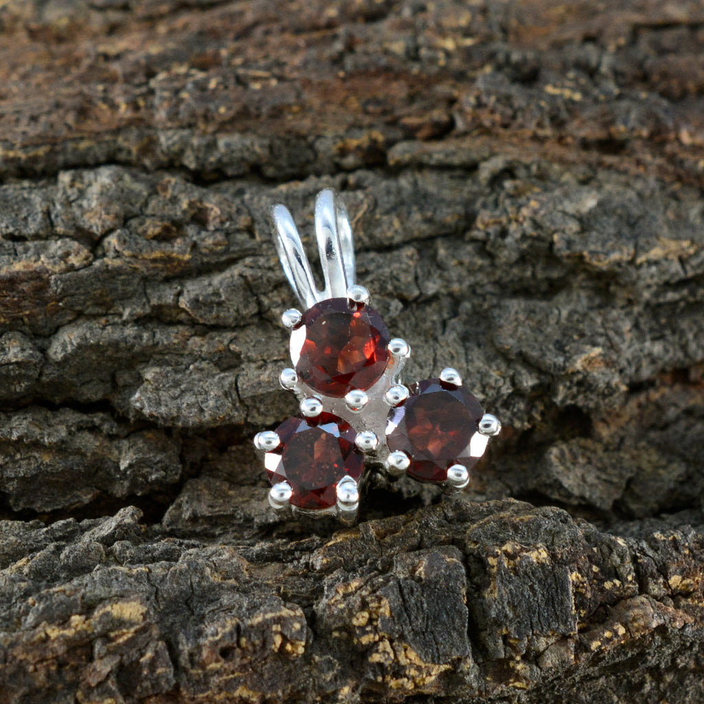 Garnet Delicate Russian Silver Trilogy Alina Graceful Red Pendant Jewelry