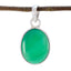 Green Onyx Classic Turkish Silver Solitaire Green Pendant