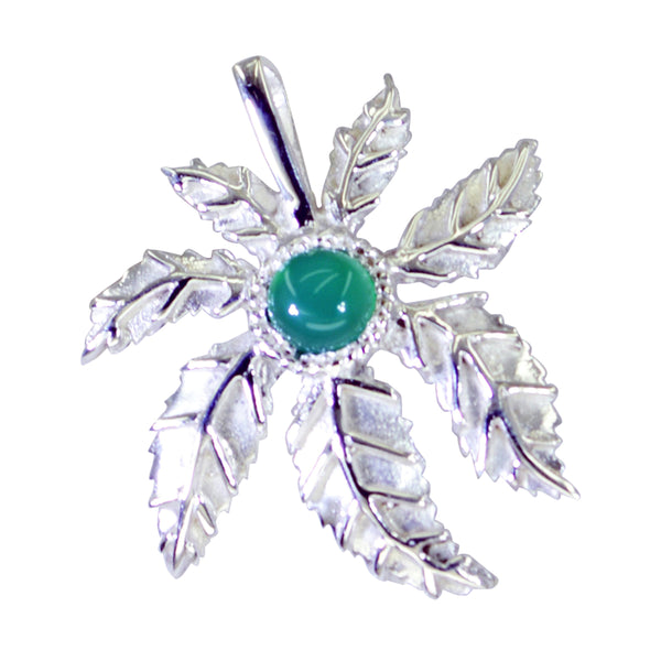 Green Onyx Essential Italian Silver Solitaire Lorena Cocktail Green Pendant Jewelry