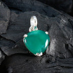 Green Onyx Delicate French 925 Silver Solitaire Fernanda Romantic Green Pendant Jewelry