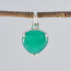 Green Onyx Delicate French 925 Silver Solitaire Fernanda Romantic Green Pendant Jewelry