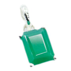 Grüner Onyx, zarter deutscher 92,5er Silber-Solitär-Nella-Eternity-Grün-Anhänger-Schmuck