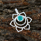 Green Onyx Dainty German Sterling Silver Solitaire Hazel Rope-Wire Green Pendant Jewellery