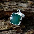 Green Onyx Dainty French Silver Solitaire Mila Engagement Green Pendant Jewelry