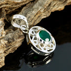 Green onyx Whisper-thin French Silver Solitaire Eva Victorian Green Pendant Jewelry