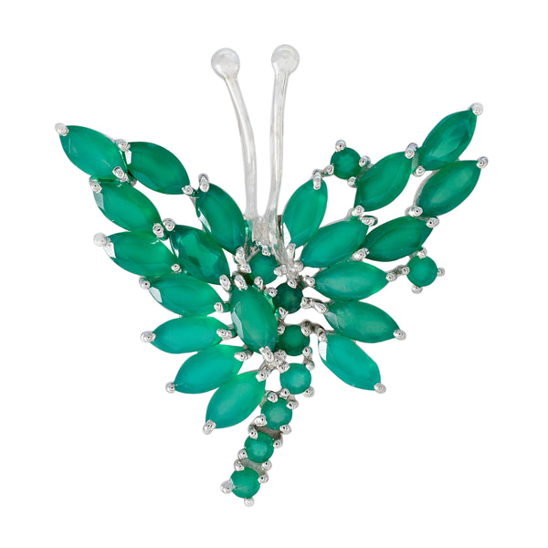 Green Onyx Statement Russian Silver multiple Green Pendant