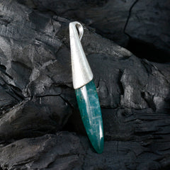 インド産エメラルドの小さなスペイン産シルバーソリティアオーロラモダングリーンペンダントジュエリー