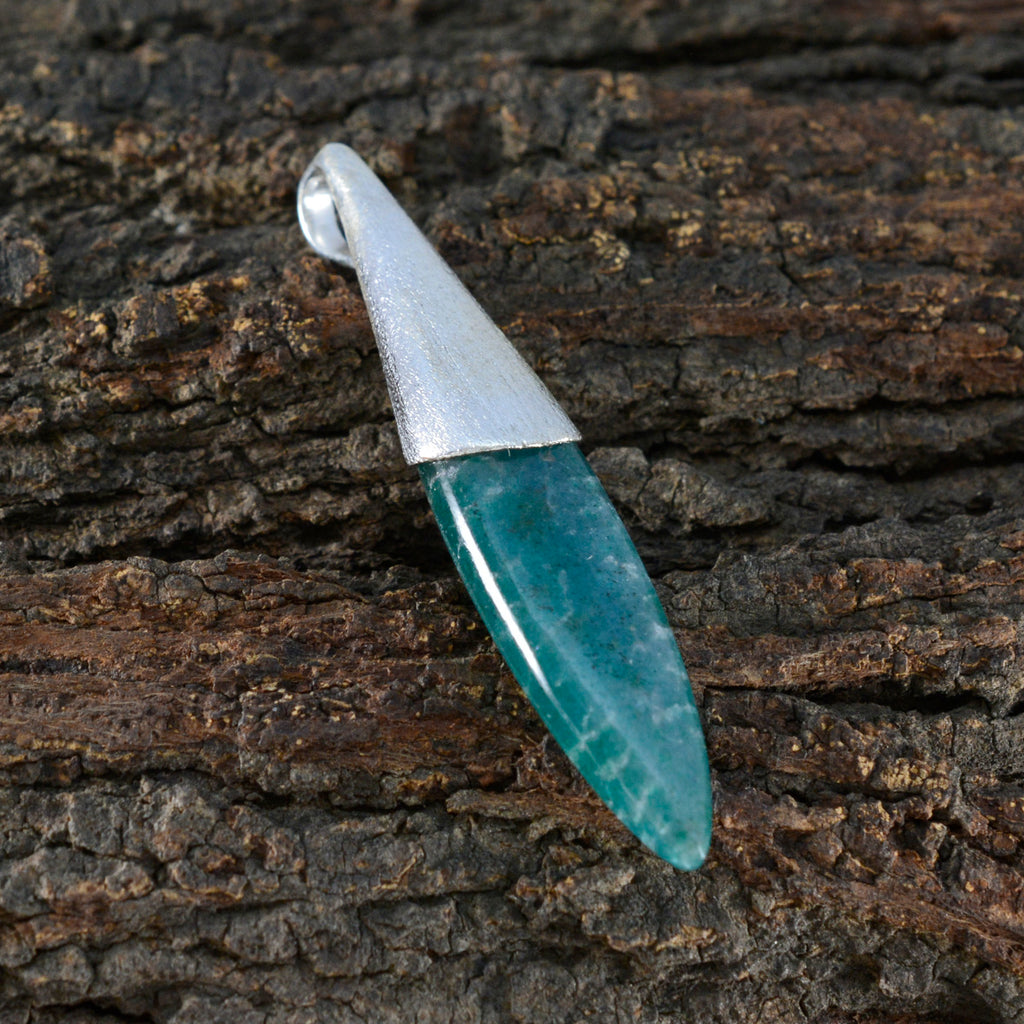 Indian Emerald Tiny Spanish Silver Solitaire Aurora Modern Green Pendant Jewelry
