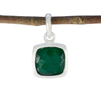 Indian Emerald Dainty German Sterling Silver Solitaire Green Pendant