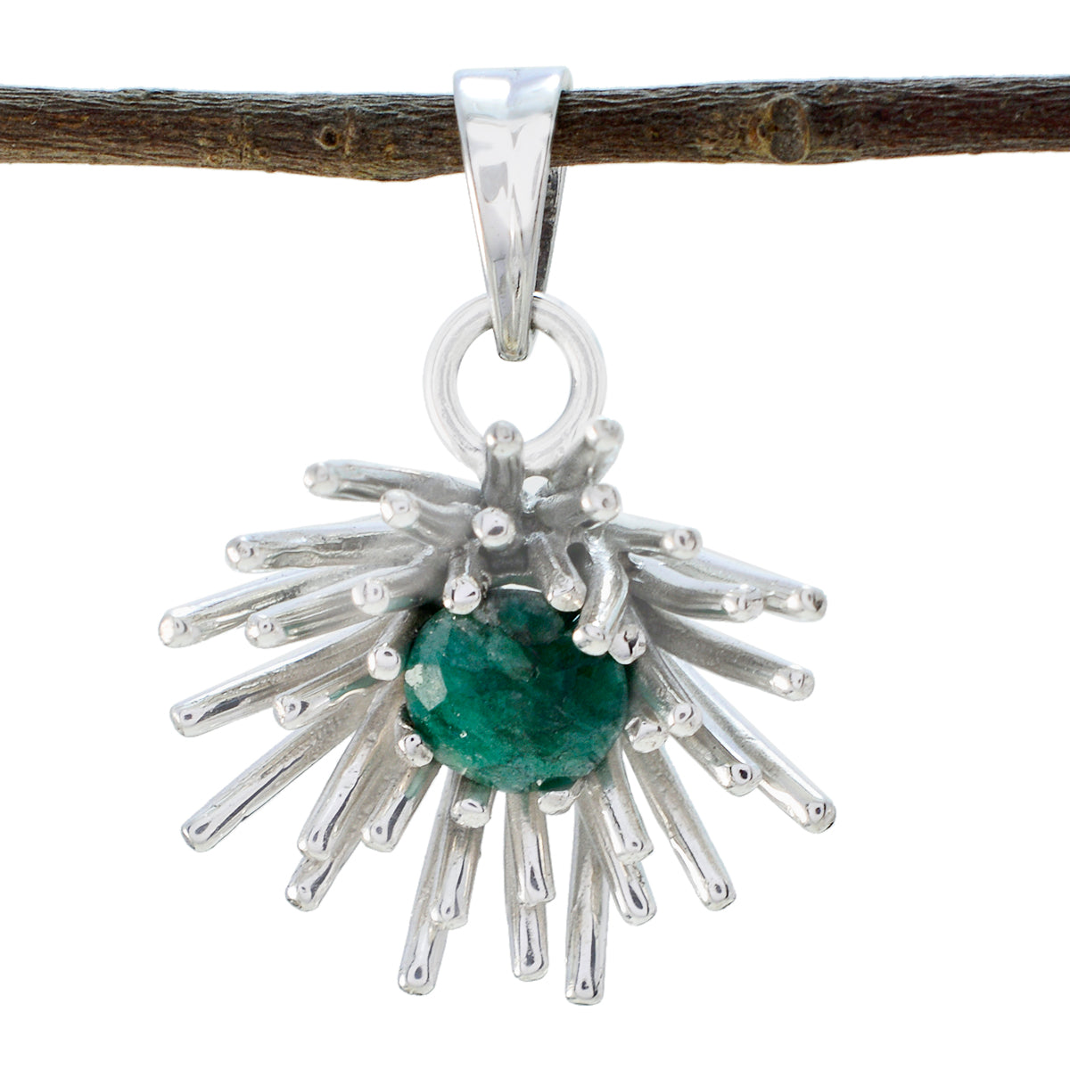 Iolite Eye-catching French Silver Solitaire Blue Pendant Image principale du produit