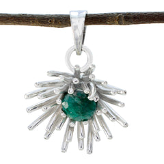 Iolite Eye-catching French Silver Solitaire Blue Pendant