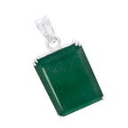 Indian Emerald Statement Spanish 92.5 Silver Solitaire Giulia Engagement Green Pendant Jewellery
