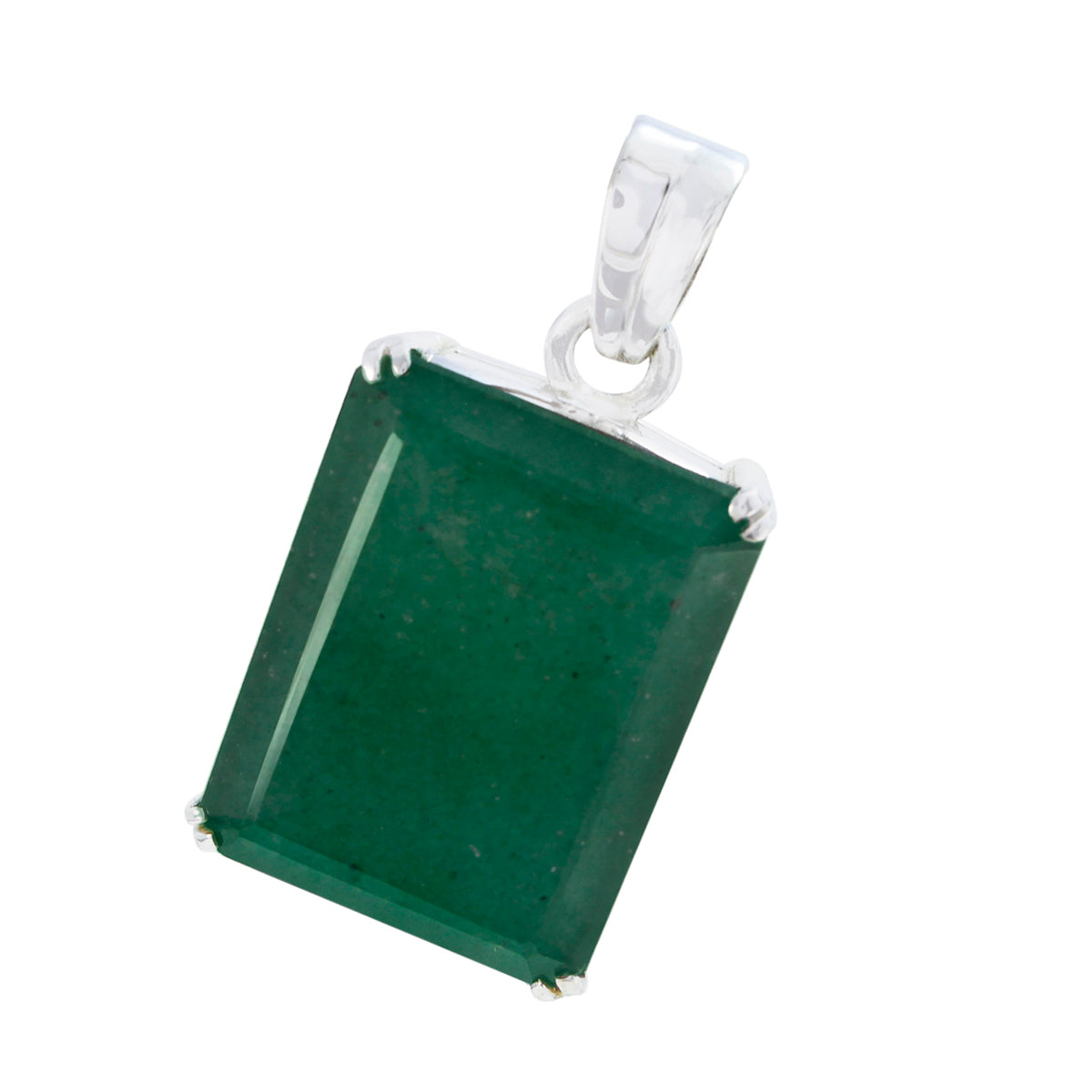 Indian Emerald Statement Spanish 92.5 Silver Solitaire Giulia Engagement Green Pendant Jewellery