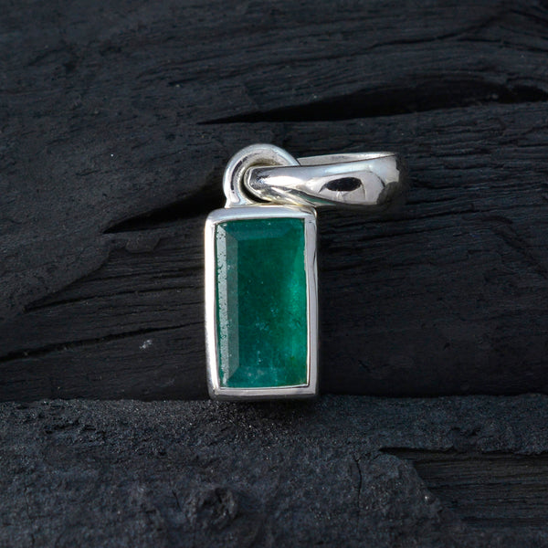 Indian Emerald Delicate Italian 92.5 Silver Solitaire Sophia Eternity Green Pendant Jewellery