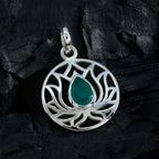 Indiase smaragd, sierlijke Spaanse 925 zilveren solitaire Camilla touwdraad groene hanger sieraden