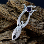 Iolite Tiny Spanish 92.5 Silver Solitaire Ellie Trendy Blue Pendant Jewellery