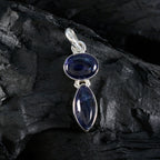 Ciondolo Toi et Moi Evelyn Eternity Blue in argento 92,5, sottile come un sussurro, in iolite, messicano