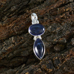 Ciondolo Toi et Moi Evelyn Eternity Blue in argento 92,5, sottile come un sussurro, in iolite, messicano