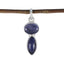 Iolite Whisper-thin Mexican 92.5 Silver Toi et Moi Blue Pendant
