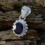 Iolite Classic Moroccan 92.5 Silver Solitaire Lourdes Rope-Wire Blue Pendant Jewellery