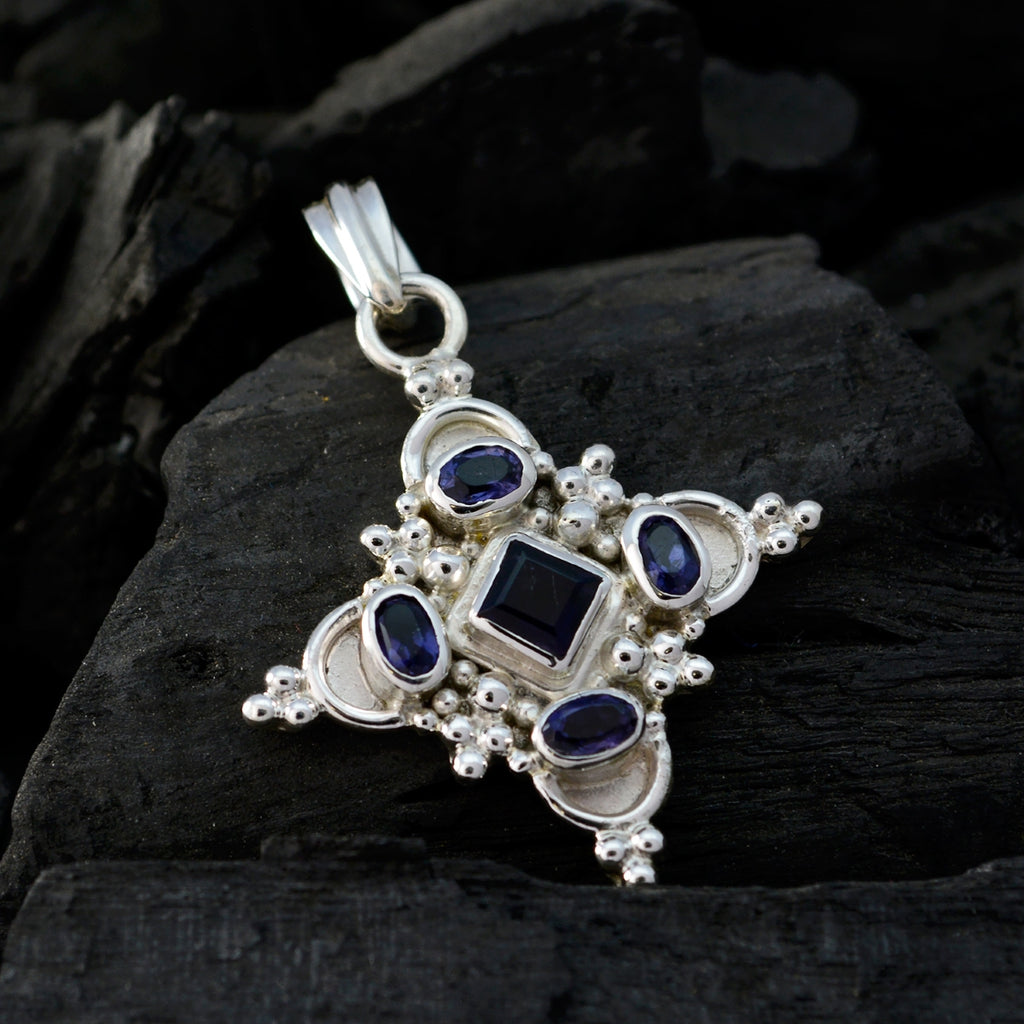 Iolite Minimal Mexican Silver multiple Lili Cocktail Blue Pendant Jewelry