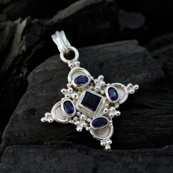 Iolite Minimal Mexican Silver multiple Lili Cocktail Blue Pendant Jewelry