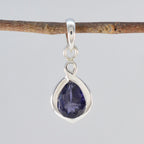 Iolite Elegant Japanese 92.5 Silver Solitaire Li Lee Bubble Blue Pendant Jewellery