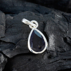 Iolite Elegant Japanese 92.5 Silver Solitaire Seo-yeon Heart Blue Pendant Jewellery