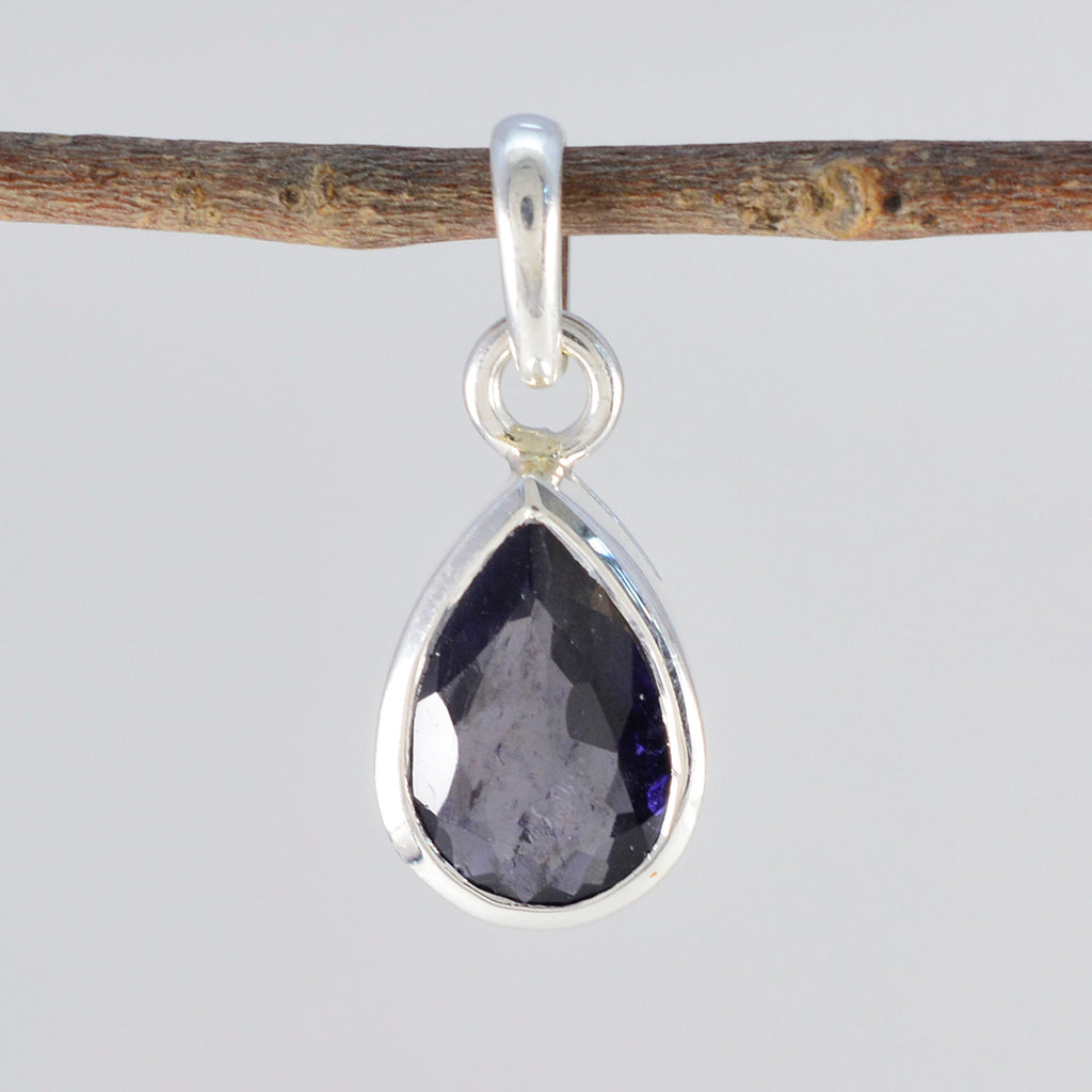Iolite Elegant Japanese 92.5 Silver Solitaire Seo-yeon Heart Blue Pendant Jewellery