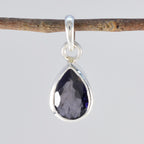 Iolite Elegant Japanese 92.5 Silver Solitaire Seo-yeon Heart Blue Pendant Jewellery