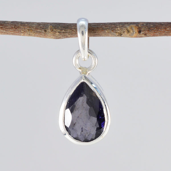 Iolite Elegant Japanese 92.5 Silver Solitaire Seo-yeon Heart Blue Pendant Jewellery