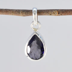 Iolite Elegant Japanese 92.5 Silver Solitaire Seo-yeon Heart Blue Pendant Jewellery