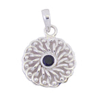Iolite Featherlight Spanish 92.5 Silver Solitaire Blue Pendant