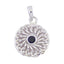 Iolite Featherlight Spanish 92.5 Silver Solitaire Blue Pendant