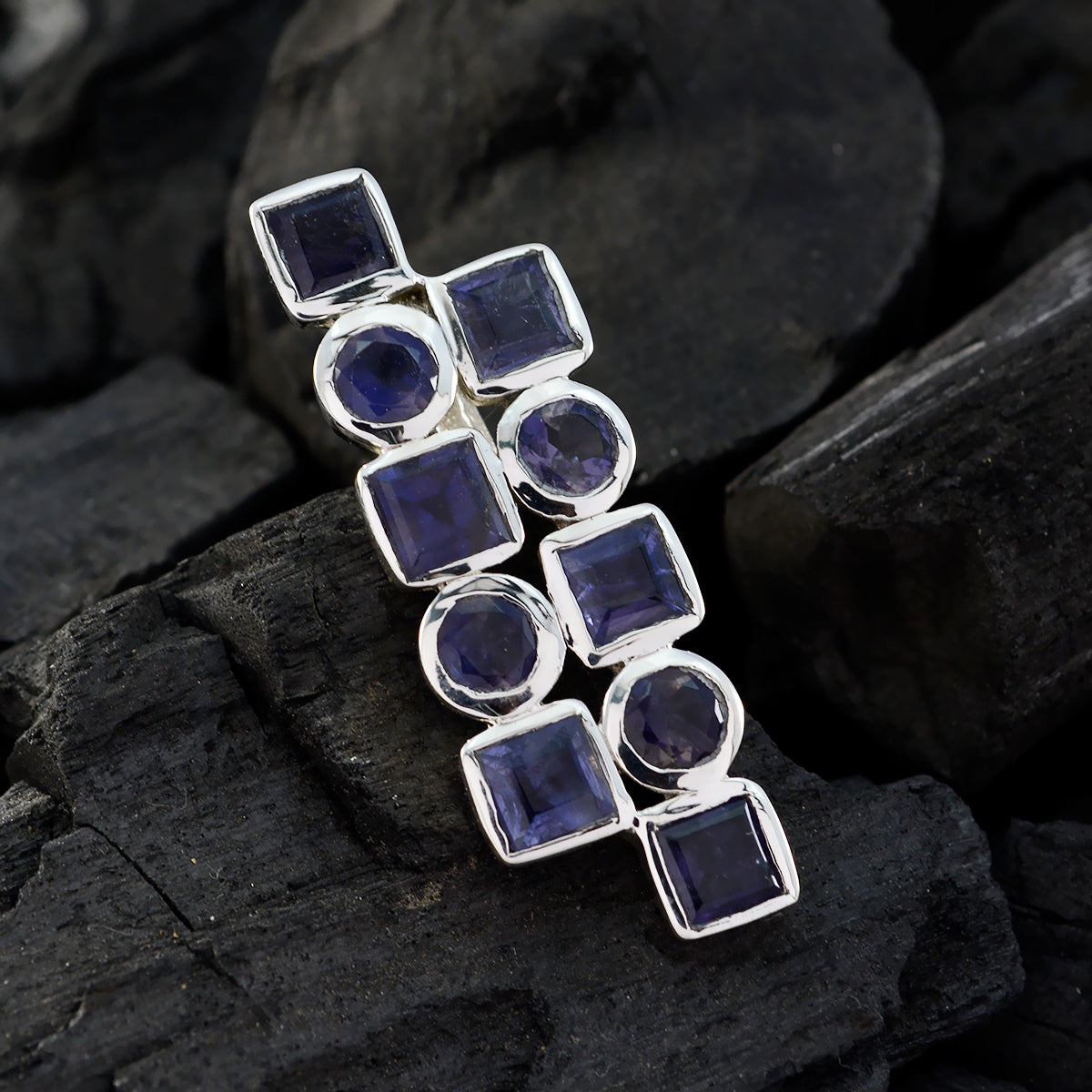 Iolite Classic Mexican Sterling Silver deka Genesis valentine Blue Pendant Jewellery