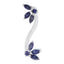 Iolite Dainty Turkish 92.5 Silver multiple Blue Pendant