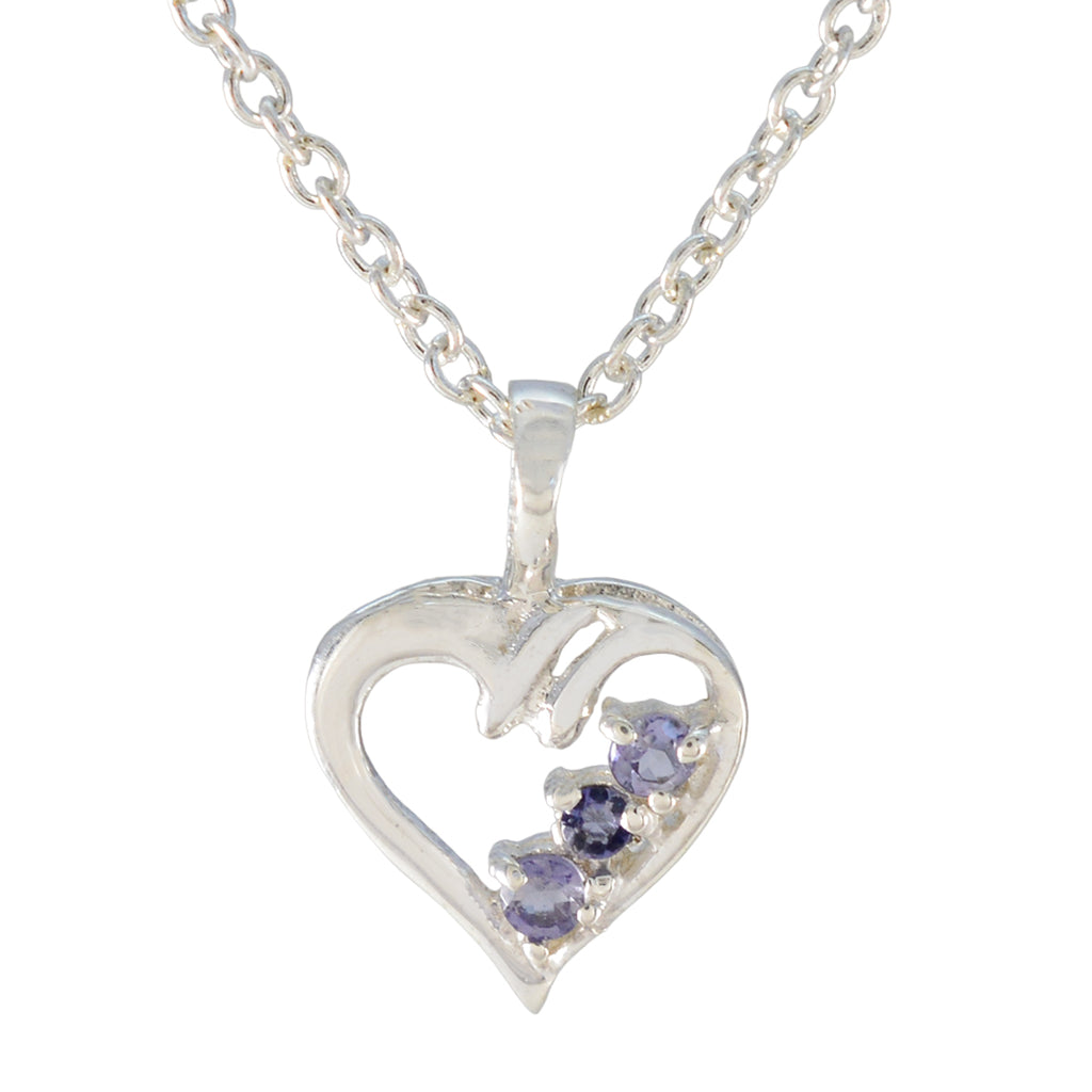 Iolite Delicate Latin American 925 Silver multiple Blue Pendant
